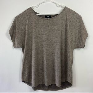 AGB Womens 1X  Soft Stretchy Layering Top Round Neckline Short Sleeve Career